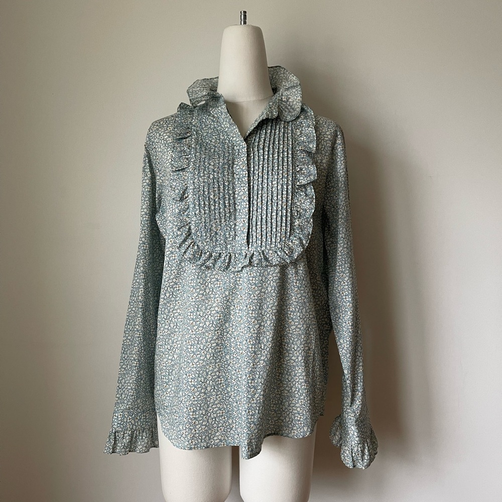 Ines De La Fressange Ditsy Prarie Cottagecore Blouse 38 Medium Large